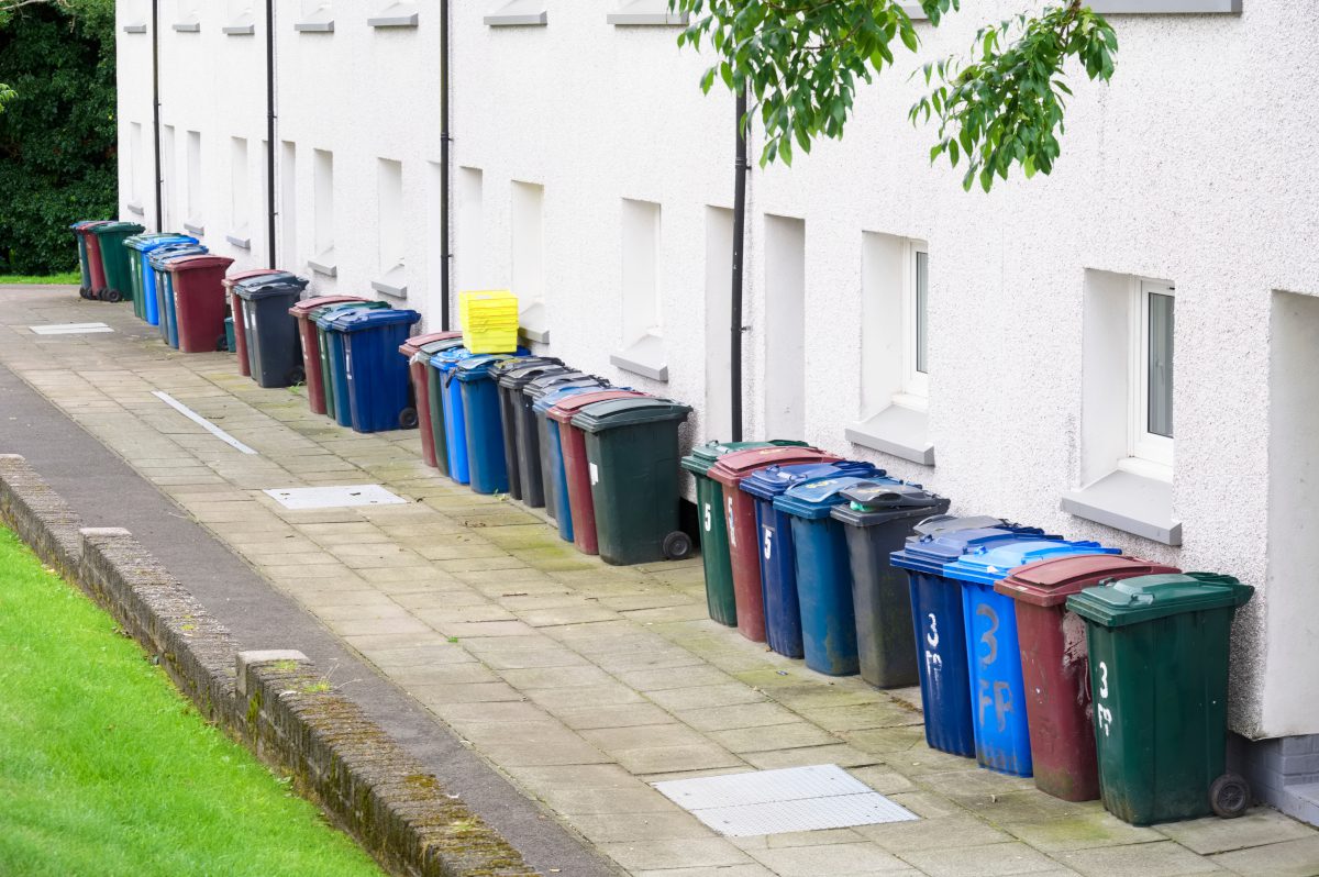 wheelie bins